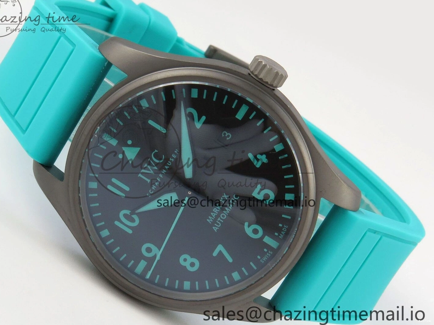 MIROTIME 0109 Pilot Mark XX BLSF 1:1 Best Edition Black Blue Dial on Blue Rubber Strap MIYOTA Sleek 6989